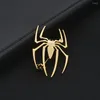 Brooches Men's Lapel Brooch Spider Shaped Fashion Chest Ornament Stainless Steel Wedding Jewelry Birthday Gift For Boyfriend