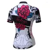 Jaquetas de corrida Teleyi Alta Qualidade Mulheres Ciclismo Jersey Tops Ropa Ciclismo Bicicleta Manga Curta Bicicleta Roupas Senhoras Camisas