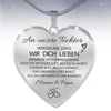 Pendant Necklaces An Meine Tochter Ich Liebe Dich Necklace Gold Silver Color Love Heart German Inspirational Birthday Gifts