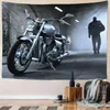 Arazzi 6 dimensioni Arazzo per moto Poster Wall Art Pubblicità Logo vintage Scuro Autobot Cave Garage Bar Club Decorazioni per la casa da uomo