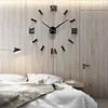 ديكور المنزل الجديد Big 27 47inch Mirror Wall Clock تصميم حديث 3D DIY كبير الزخرفة على مدار الساعة WATCH WATTER GIDE FEHISE LJ20122313