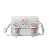 Mädchen Kawaii Pink White Melody Cinnamoroll Pu Square One Shoder Bag Süße weiche Accessoires Mesr Bags Drop Delivery Dhx6P