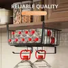 Kitchen Under Cabinet Basket Storage Shelf Tissue Cup Holder Closet Desk Hanging Rack Hollowed Pullout Drawer Sliding Basket 240122