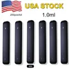 USA STOCK 1ML Disposable Vape Pen E-cigarette Thick Oil Carts Empty Pod One Gram Rechargeable 280mah Battery Ceramic Coils Vaporizer Black Pen Lead Free D9