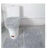 Bath Mats Set Of 3 Bathroom Mat Rug Shower Carpets Toilet Soft Non Slip Lid Cover Floor