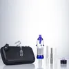 NC021 Dab Rig Glass Bong Pipas para fumar Bolsa Conjunto Brazo Árbol Perc OD 32 mm Bubbler Bongs 14 mm Titanio Cerámica Clavo Cuarzo Banger Nails Dabber Tool