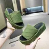 Designerskor Chunky Wedge Women Sandal Rise Tisters Paris Platform Gummisulans mocka Fashion Casual Cartoon Beach Slippers