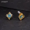 Dangle Earrings Fashion Genshin Impact 5 Country 7 Romantic Crystal Stud Statement Geometric Jewelry Gift