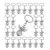 Party Favor 30sts Guardian Angel Key Ring Favors Pendant Charm KeyChain för bröllopsfödelsedag Babyduschdekoration