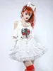 Rokken Arrval Harajuku Punk Chain Cross Witte Rok Gothic Lolita Elastische Hoge Taille Kant Cake Mini Kawaii Vrouwen