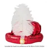 Berets Arab Funny Halloween Hat With Feather Personality Carnivals Party Christmas Unisex Casual Adult Drop