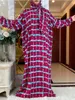 Ethnic Clothing Muslim Long Sleeved Cotton Abaya Women Ramadan Prayer Turkey Middle East Femme Robe Floral Loose African Dress Turban Attach