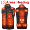 21 Areas Heated Vest Men Jacket Heated Winter Womens Electric Usb Heater Tactical Jacket Man Thermal Vest Body Warmer Coat 6XL 240125