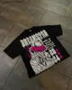 Erkek Tişörtler Pamuk Şeytan Desen Baskılı Hip-Hop Gündelik Büyük Boy Tişörtler Kadınlar 2024 High Street Harajuku Goth Kısa kollu Y2K Bol üstler T240202