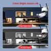 Security Camera Outdoor HD 5MP 20X Zoom PTZ Auto Tracking Human Detection Red Blue Warning Light Surveillance