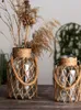 Wazony ręcznie tkany szklane szklane ozdoby wazonu wazon kwiatowy kreatywny hydroponiczny dekoracje domu vintage ins do pokoi
