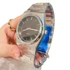 Relógio de quartzo verão casal calendário gelo azul moda aço bandaprodutos genuínos têm logotipos
