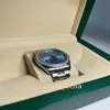 luxe herenhorloge Japan mechanisch automatisch nieuwe armband roestvrij staal saffier waterdicht herenhorloge II 41 mm aangepaste diamanten bezel blauwe Arabische wijzerplaat