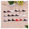 Keychains Designer Fashion Stereo Mini Sile Sneaker Keychain 3D Basketball Shoes Key Ring Holders Gift Handbag Car Drop Delivery DHVS0