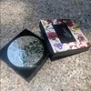 Flora Beauty Mirror Women Silver Compact Mirror 여행 메이크업 미러 스테인리스 스틸 포켓 세면대 거울 2면 휴대용 접이식 핸드 미러