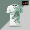 T-shirts pour hommes Maillot de tennis de table camouflage 3D Séchage rapide Manches courtes Sports Hommes / Femmes Fitness T-shirts absorbant la transpiration Sweat-shirt