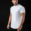 Effen T-shirt Mannen Mode Tee Shirts Zomer Katoen Korte Mouw T-shirt Fitness Heren Gym Kleding Casual Sport T-shirts 240202