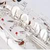 Saxofón japonés YAS 62 plateado en tono medio, material de latón, tono E hacia abajo