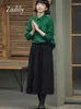 Bluzki damskie zadily 2024 Summer Korea w stylu Korea Line Green Green Shirt Casual Thin Button Up Ladies Bluzka Codzienna odzież
