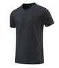 LL-R996 Men Yoga Outfit Gym T shirt Exercise & Fitness Wear Sportwear Trainning Basketball Running Ice Silk Shirts Outdoor Tops Short Sleeve Elastic Breathable