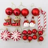 Party Decoration Christmas Tree Ornaments Snowman Star Ball Haningpendants for Festive Decor 2024 Year Present Pack med 29/20 st