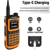 Walkie talkie baofeng UV-20 frequência de cópia poderosa tipo-c rádio fm de longo alcance à prova d'água em dois sentidos uhf vhf rádios tri-band