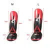 Bnpro One Paip Pu Leather Boxing Shin Guards Ankle Protector MMA Muay Thaiトレーニングレッグウォーマーライトキックティンガード240124