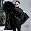 Parker Suit Mens Designer Haining Fur Jacket Mink Knee Length FOZ8
