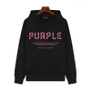 Mäns hoodies Pure Cotton Hoodie med high street lila varumärkesbrev tryckt löst och kvinnors jackor