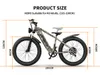 미국 스톡 Aostirmotor Hero Electric Bike 52V 1000W Mountain Ebike 52V 20AH 배터리 26 인치 4.0 지방 타이어 비치 크루저 도시 자전거 유압 브레이크 더블 어깨 빅 포크