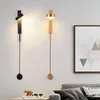 Vägglampa modern koppar ledd med switch svart sconce ljus för vardagsrum sovrummet sovrum el korridor inomhus hem dekoration