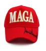 MAGA Hat Embroidery Hat Trump 2024 Черная красная бейсбольная хлопковая кепка для выборов 0202