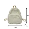 School Bags Corduroy Backpack Y2K Shoulders For Women Travel Knapsack Solid Packbag Vintage Rucksack Student Mochila Korean Bookbag