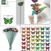 Décorations de jardin 10/15pcs 3D Simulation Libellule Insecte Modèle Décor Artisanat Pelouse Ornement Mince Bâton avec Tige Papillon Artificiel