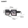 Sunglasses KAMMPT Square Oversized One piece Sunglasses for Mens Fashion Gradient Goggles Luxury Brand Design Sunglasses J240330