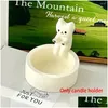 Candle Holders Candle Holders Kitten Holder Gypsum Mold Diy Handmade Storage Box Crafts Casting Molds Home Decoration Drop Delivery Dhozw