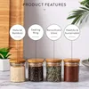 Storage Bottles 2.5oz 10/20Packs Glass Jars Set Cylinder Spice With Bamboo Lids And Customized Labels Food Container Canisters