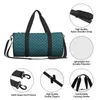 Duffelväskor Tiny Floral Travel Bag Turquoise Söta blommor Stora Sport Oxford Men Women Custom Gym Bagage Fitness