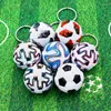 Keychains 1PC Sports Football Key Chains PU Leather Keyring For Men Soccer Fans Keychain Pendant Boyfriend Gifts