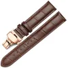 Zegarek opaski Rosegold Butterfly skórzany pasek Top Cow Band Universal Watchband 14 mm 16 mm 18 mm 19 mm 20 mm 21 mm 22 mm 24 mm