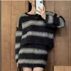 Basic Casual Dresses Designer Dress Europe Us Knitted Jumpsuit Short Skirt Style Pencil Personality Long-Sleeved Buttons Letter Embroi Otlfq