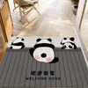 Tapis de sol d'entrée de maison d'animal de dessin animé, PVC, résistant à la saleté et antidérapant, anneau en soie découpé