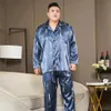 5XL Big Size Pyjama Voor Mannen 165KG Lente Zomer Ijs Zijde Satijn Cool Pyjama Man Set Casual Losse Luxe print Nachtkleding Pijama 240131