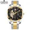 Montres-bracelets CHENXI Mode Luxe Or Montre Hommes Tourbillon Montres Phase de Lune Squelette Automatique Mécanique Montre Homme