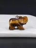 Pingente colares pedra natural bonito elefante pingentes tigre olho opala cristal para fazer jóias diy mulheres reiki curar presentes